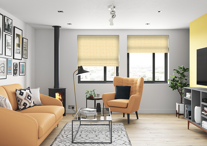 Zap, Butterscotch - Roman Blind - Image 5